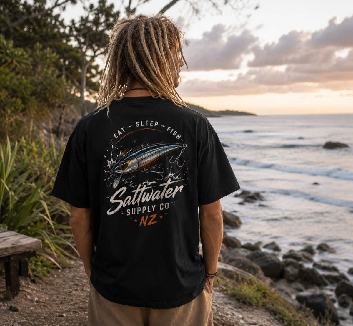 Eat Sleep Fish Tee